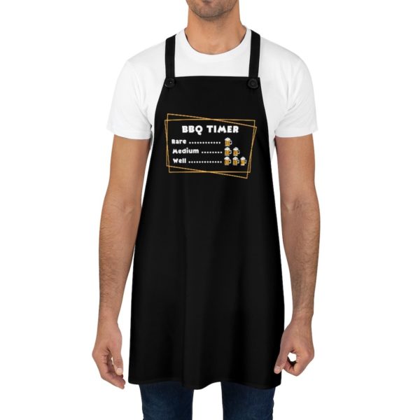 BBQ Timer Apron - Black - Image 4