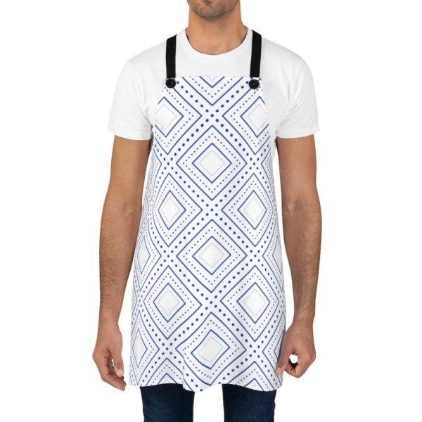 Royal Blue Diamonds Apron - Image 4