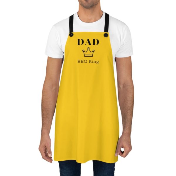Dad BBQ King Apron - Yellow - Image 4