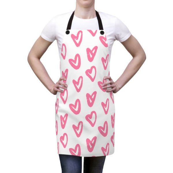 Pink Hearts Apron