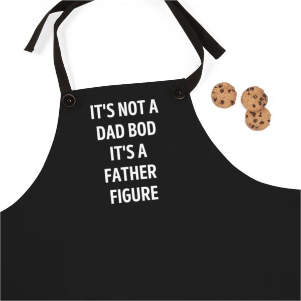 Dad Bod Father Figure Apron - Black - Image 3