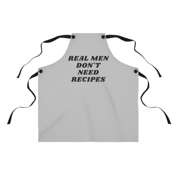 Real Men Don't Need Recipes Apron - Gray - Image 2