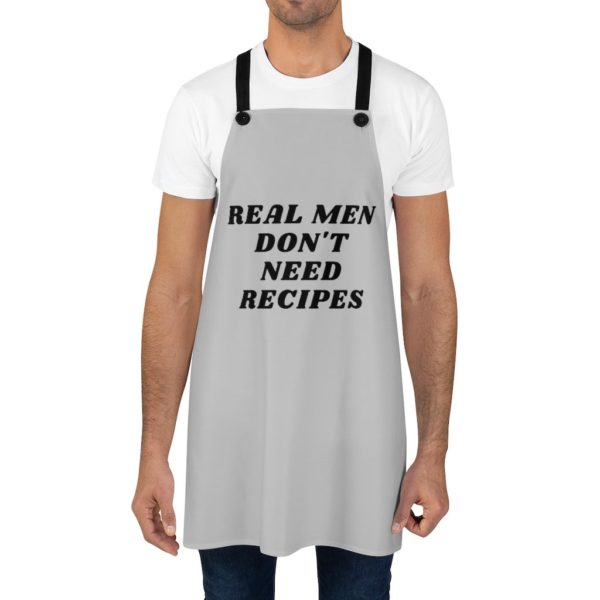 Real Men Don't Need Recipes Apron - Gray - Image 4