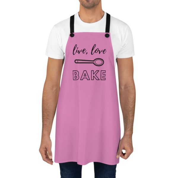 Live, Love, Bake Apron - Pink - Image 4