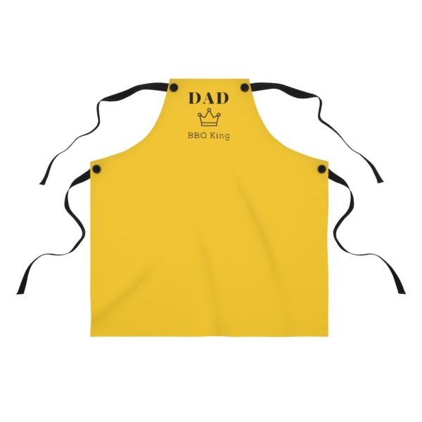 Dad BBQ King Apron - Yellow - Image 2