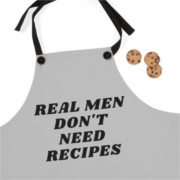 Real Men Don't Need Recipes Apron - Gray - Image 3