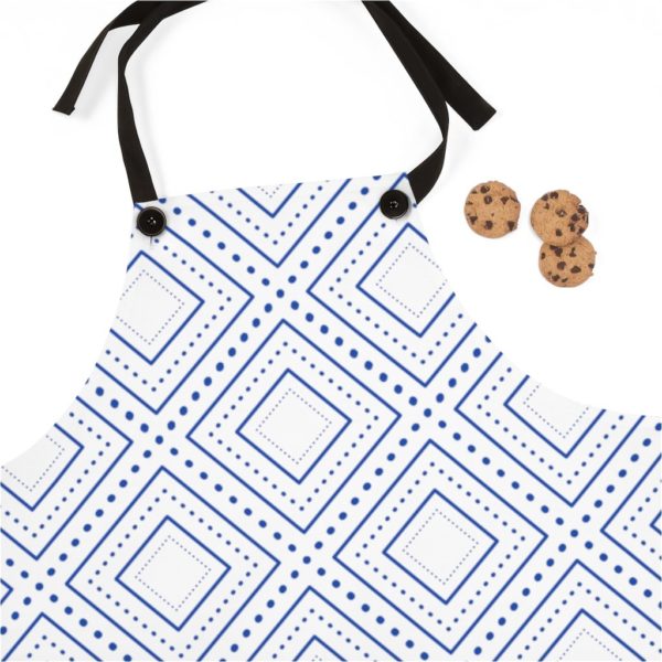 Royal Blue Diamonds Apron - Image 3
