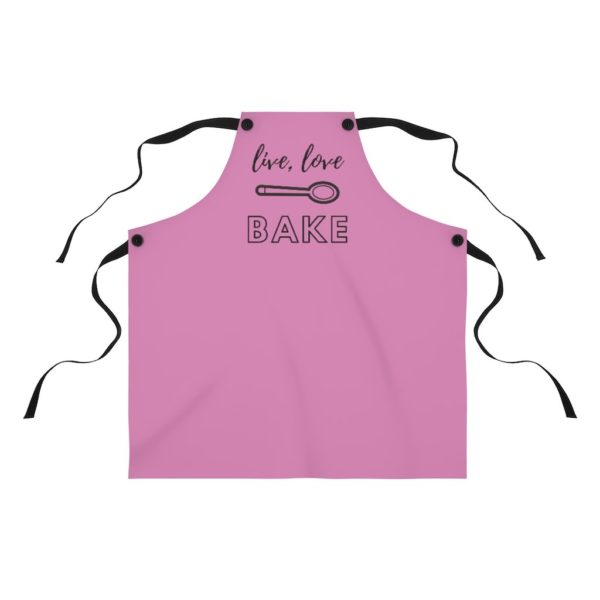 Live, Love, Bake Apron - Pink - Image 2
