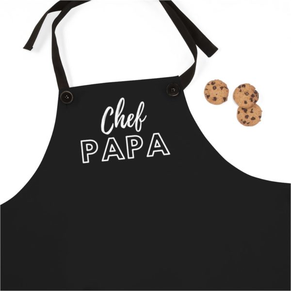 Chef Papa Apron - Black - Image 3