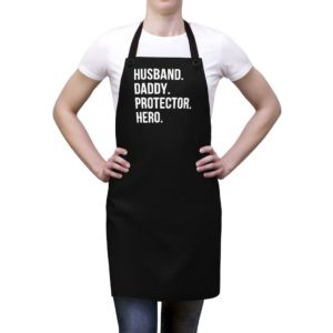 Husband Daddy Protector Hero Apron - Black